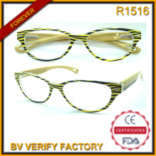 R1516 Hotsale Fashion Bamboo Temples Reading Glasses Made in China